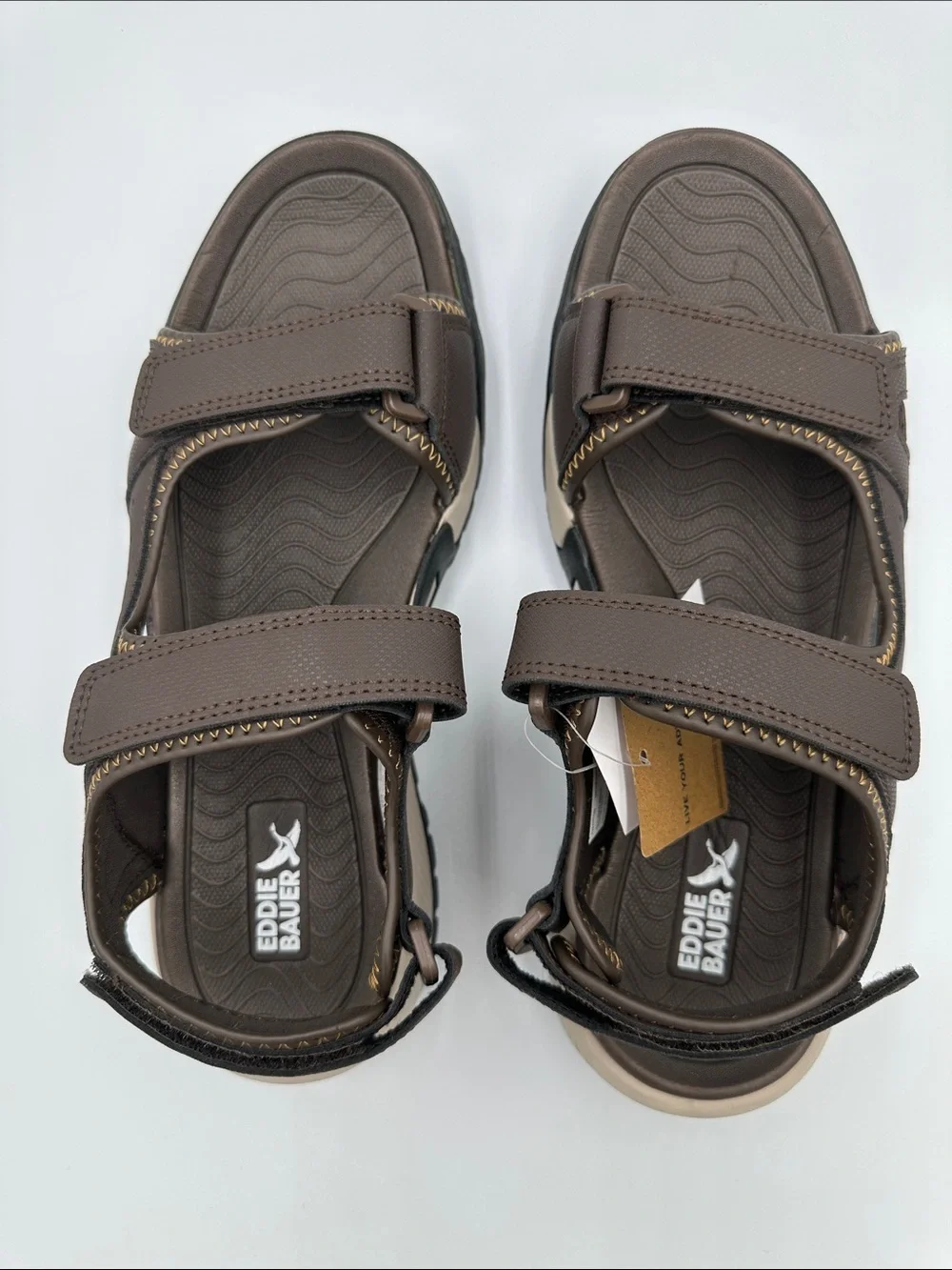 NWT Eddie Bauer Anchor Brown Sport Sandals Men’s Size 10M Comfort Outdoor Hiking